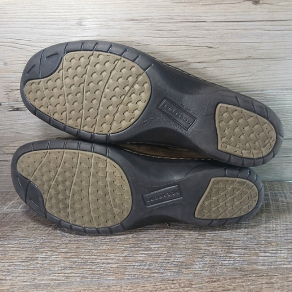 Rockport Loafers Women's 9 Brown Leather Pleated Slip-on Comfort Shoes - Picture 10 of 11